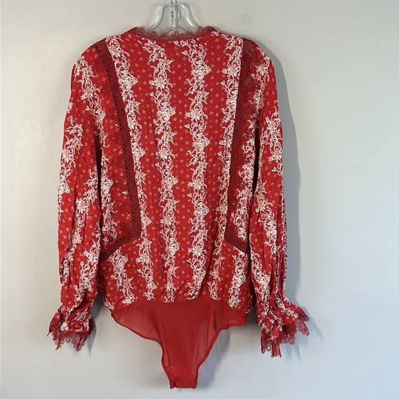 Free People After Hours Red Bodysuit Size M - Picture 14 of 16
